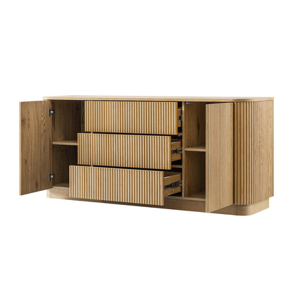 Maru Large 2-Door Sideboard with Drawers, Oak