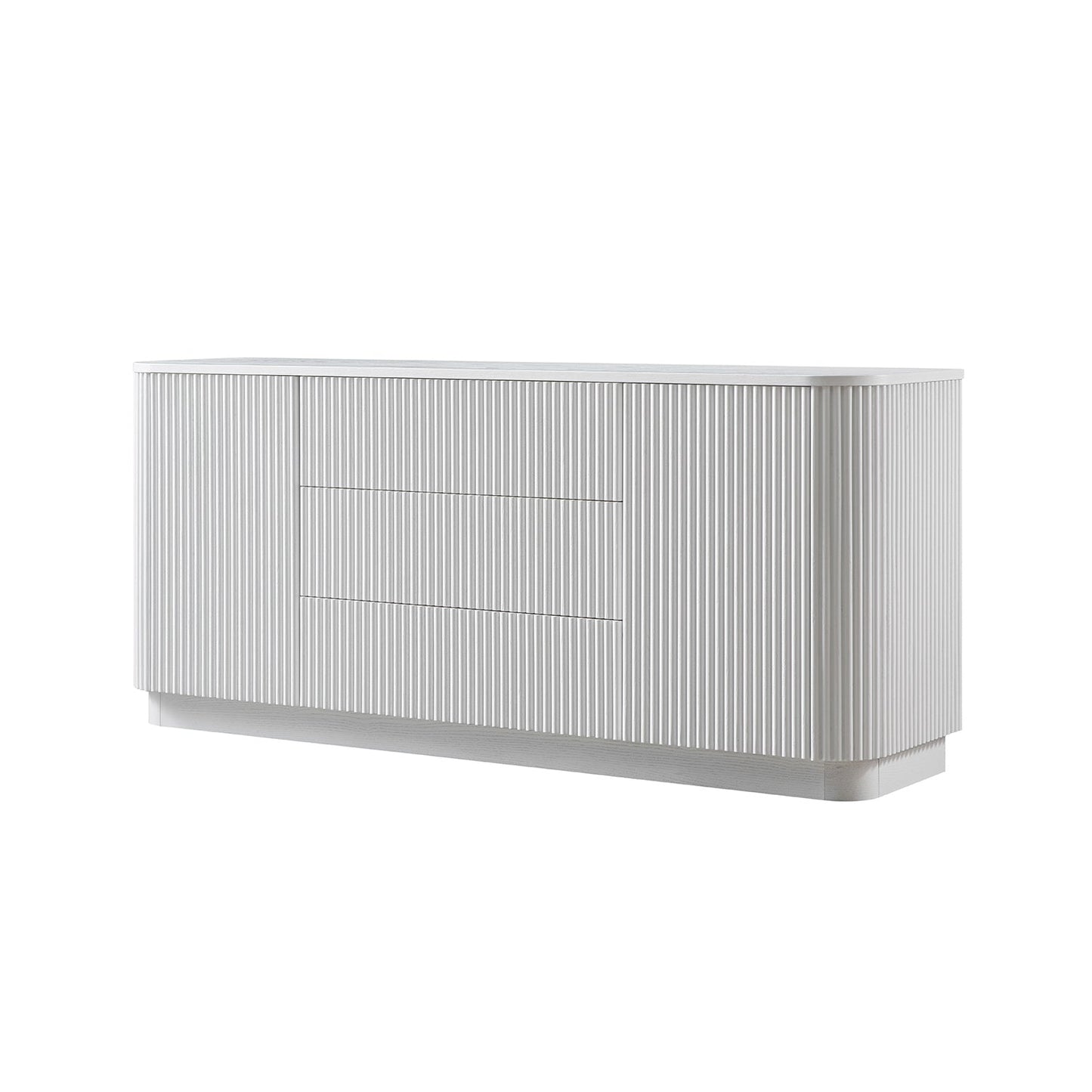 Maru Large 2-Door Sideboard with Drawers, Washed White