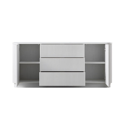 Maru Large 2-Door Sideboard with Drawers, Washed White