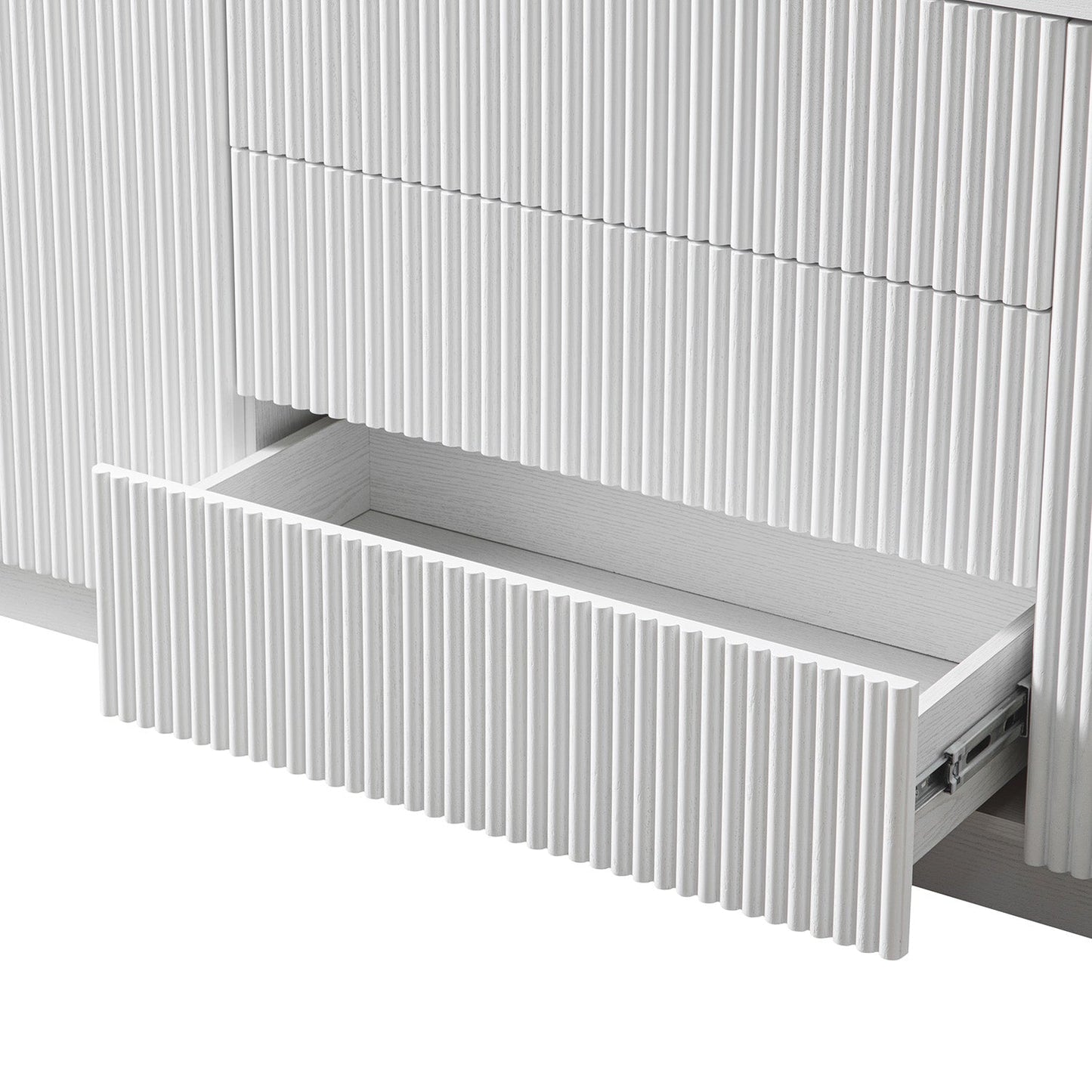 Maru Large 2-Door Sideboard with Drawers, Washed White