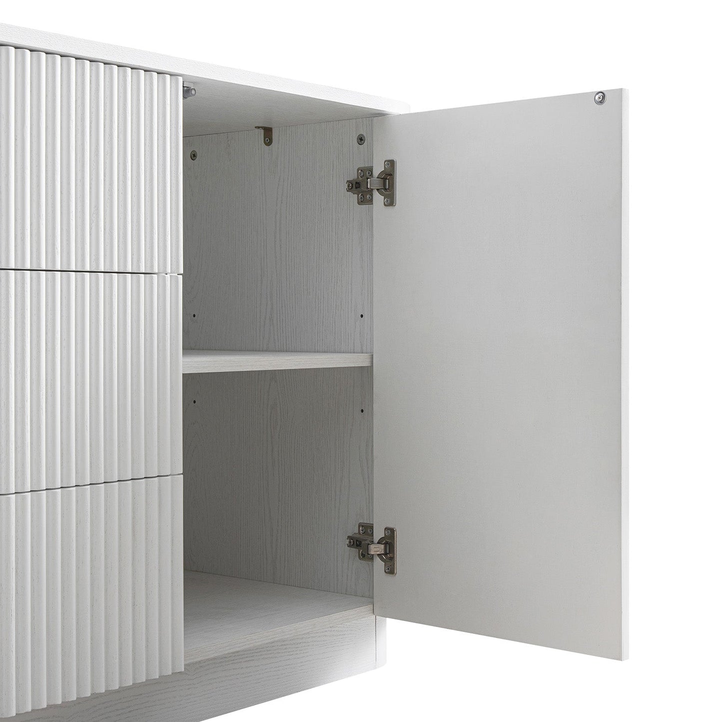 Maru Large 2-Door Sideboard with Drawers, Washed White