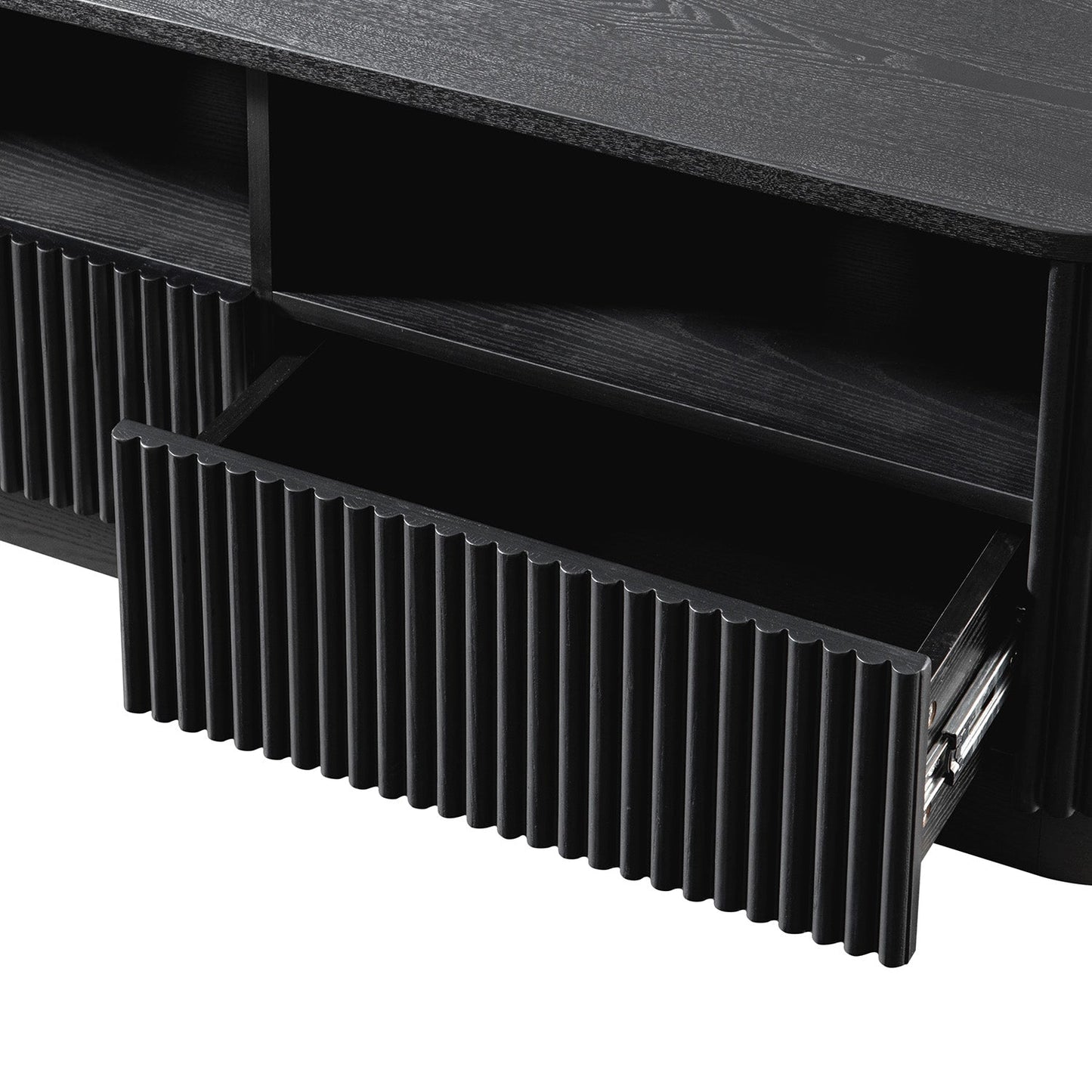 Maru 120cm TV Unit with Drawers, Black