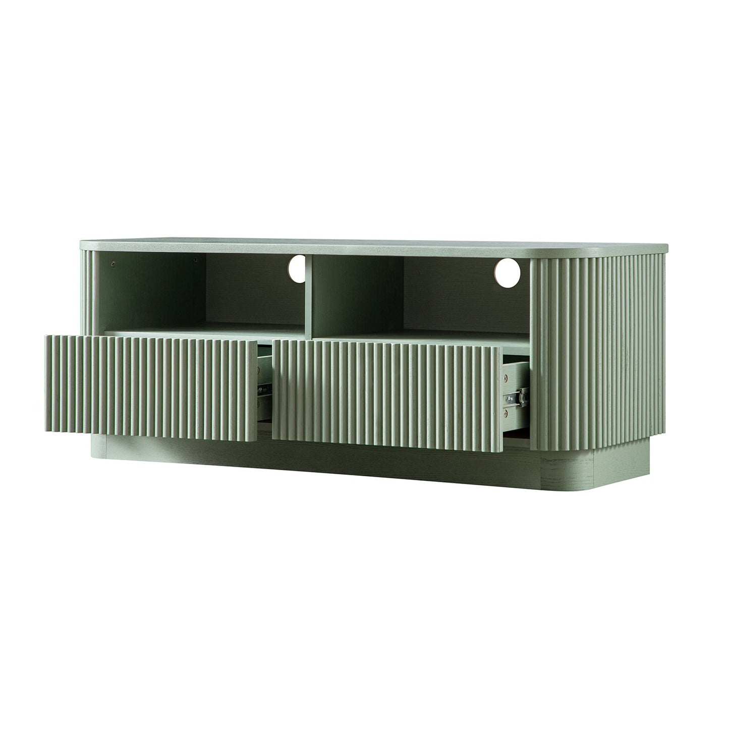 Maru 120cm TV Unit with Drawers, Sage Green