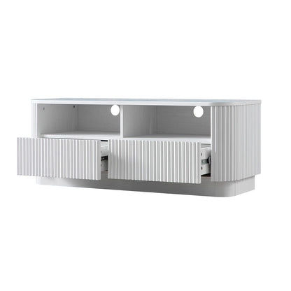 Maru 120cm TV Unit with Drawers, Washed White