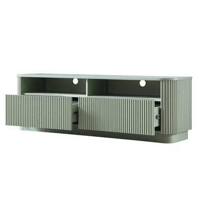 Maru 162cm TV Unit with Drawers, Sage Green