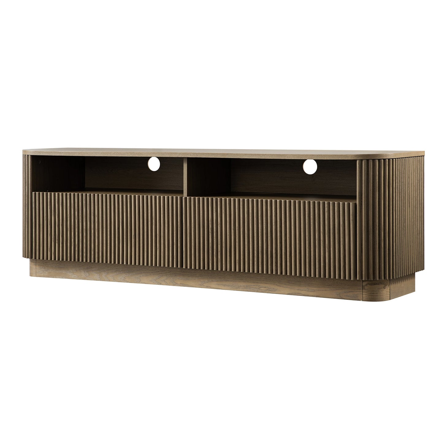 Maru 162cm TV Unit with Drawers, Silver Oak
