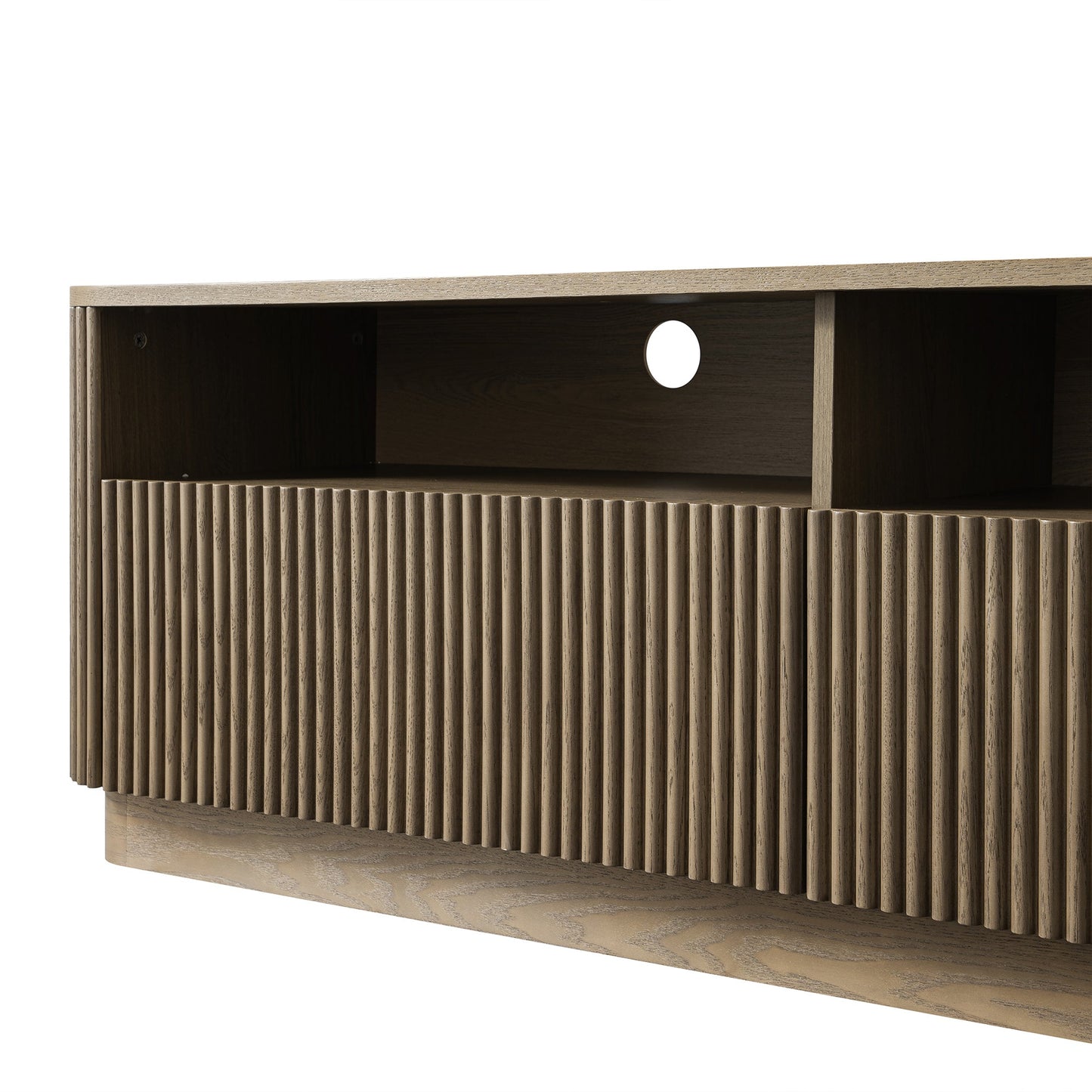 Maru 162cm TV Unit with Drawers, Silver Oak