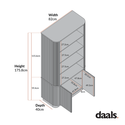 Maru Bookcase with Cabinet, Silver Oak