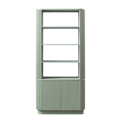Maru Bookcase with Cabinet, Sage Green