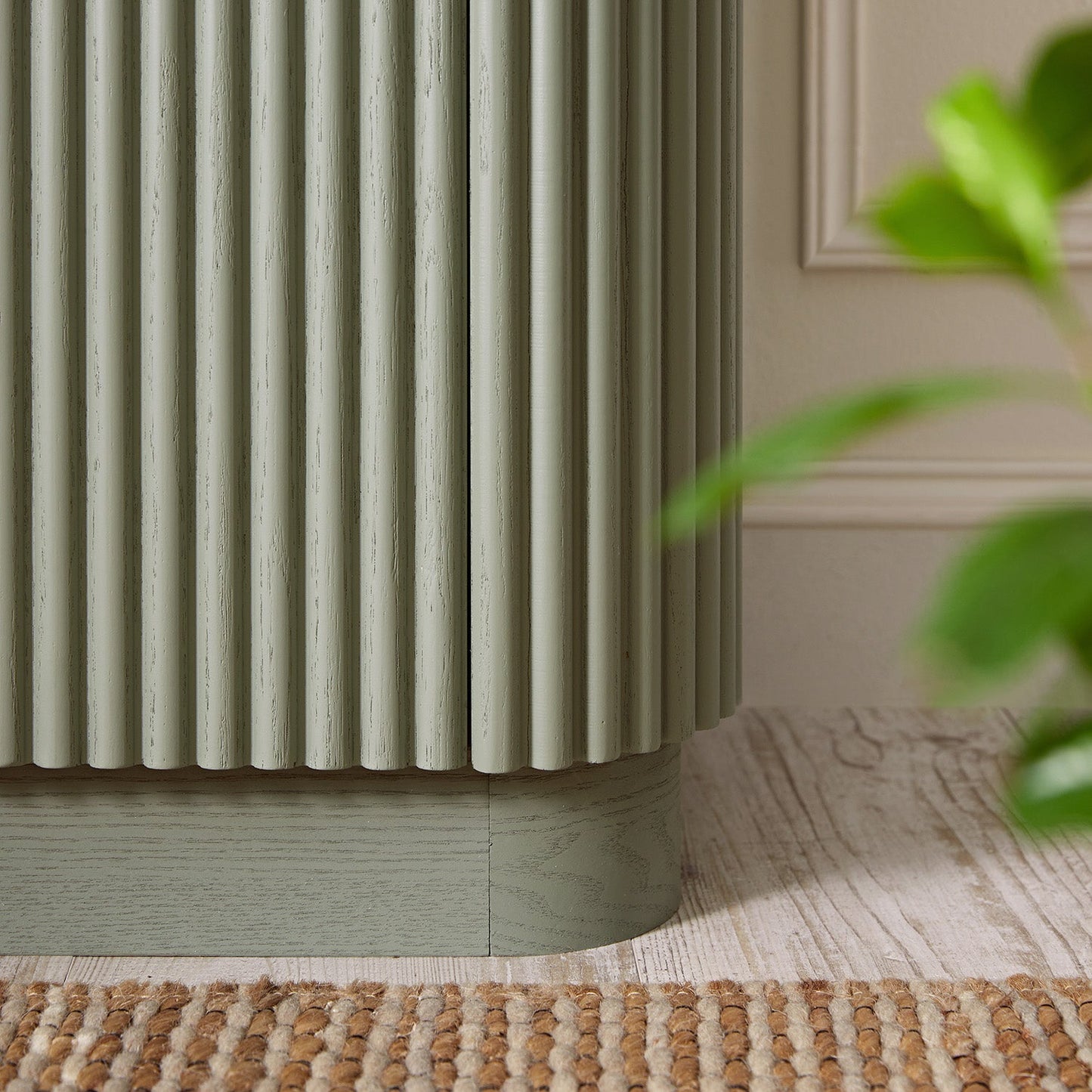 Maru Bookcase with Cabinet, Sage Green