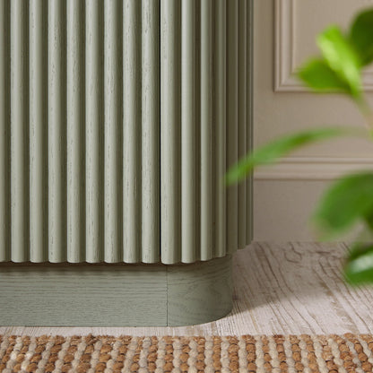 Maru Bookcase with Cabinet, Sage Green