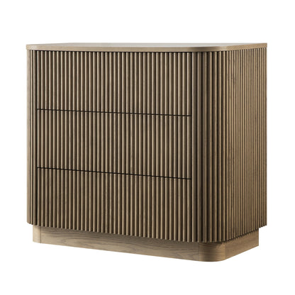 Maru Chest of 3 Drawers, Silver Oak