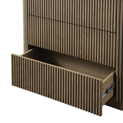 Maru Chest of 3 Drawers, Silver Oak