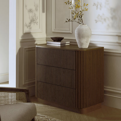 Maru Chest of 3 Drawers, Silver Oak