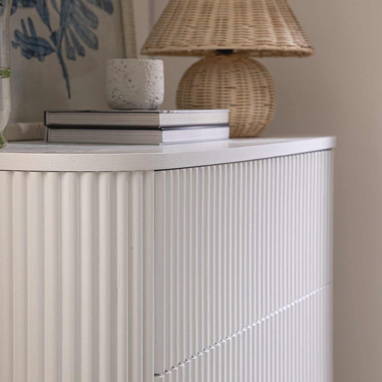 Maru Chest of 3 Drawers, Washed White