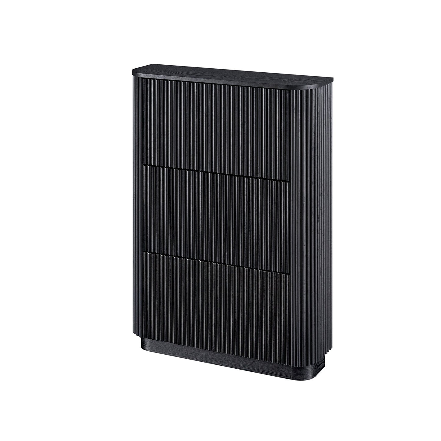 Maru 3-Door Shoe Storage Cabinet, Black