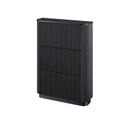 Maru 3-Door Shoe Storage Cabinet, Black