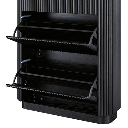 Maru 3-Door Shoe Storage Cabinet, Black