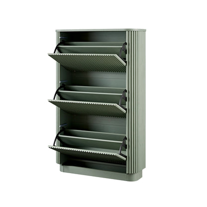 Maru 3-Door Shoe Storage Cabinet, Sage Green