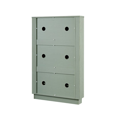 Maru 3-Door Shoe Storage Cabinet, Sage Green