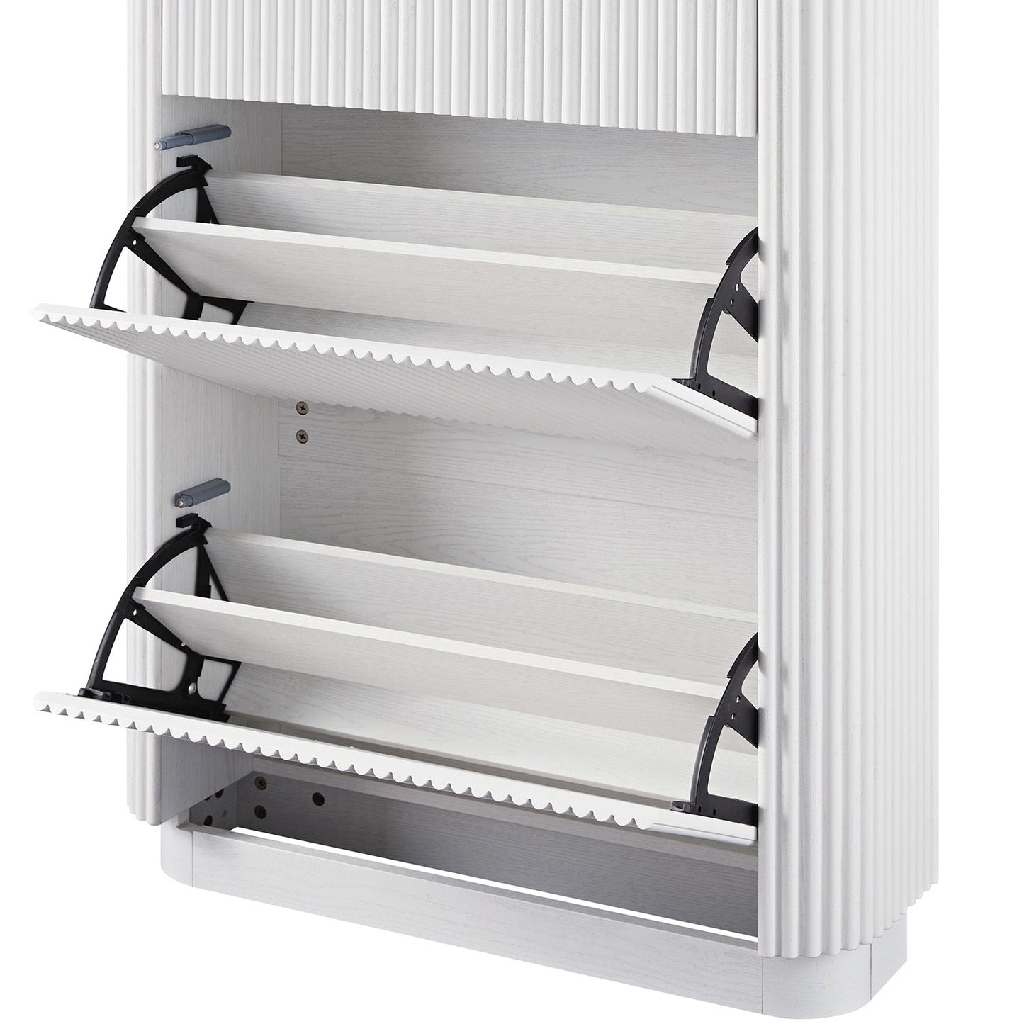 Maru 3-Door Shoe Storage Cabinet, Washed White