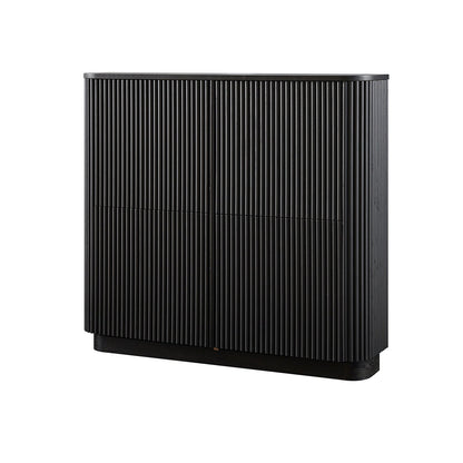 Maru 4-Door Shoe Storage Cabinet, Black