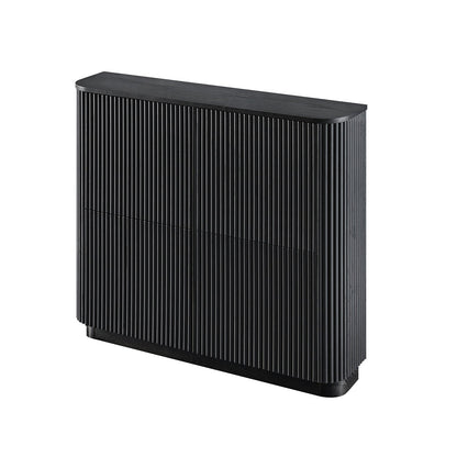 Maru 4-Door Shoe Storage Cabinet, Black