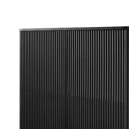 Maru 4-Door Shoe Storage Cabinet, Black