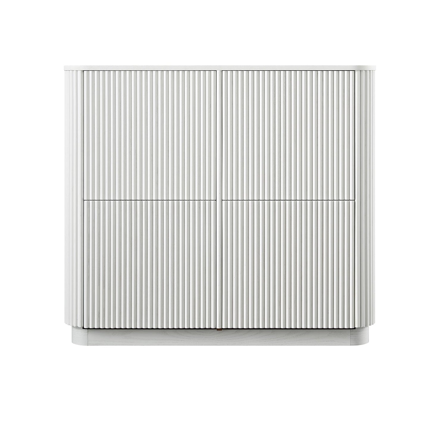 Maru 4-Door Shoe Storage Cabinet, Washed White