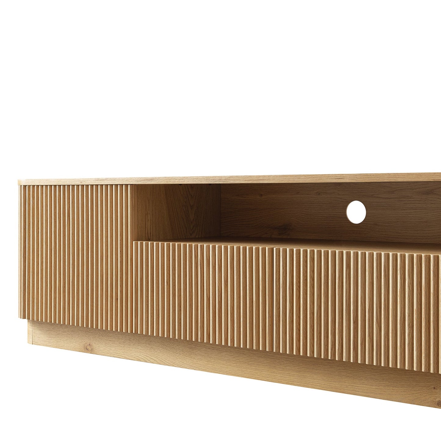 Maru 200cm Wide TV Unit with Drawers, Oak
