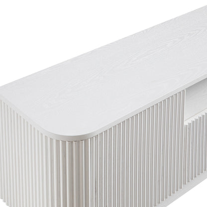 Maru 200cm Wide TV Unit with Drawers, Washed White