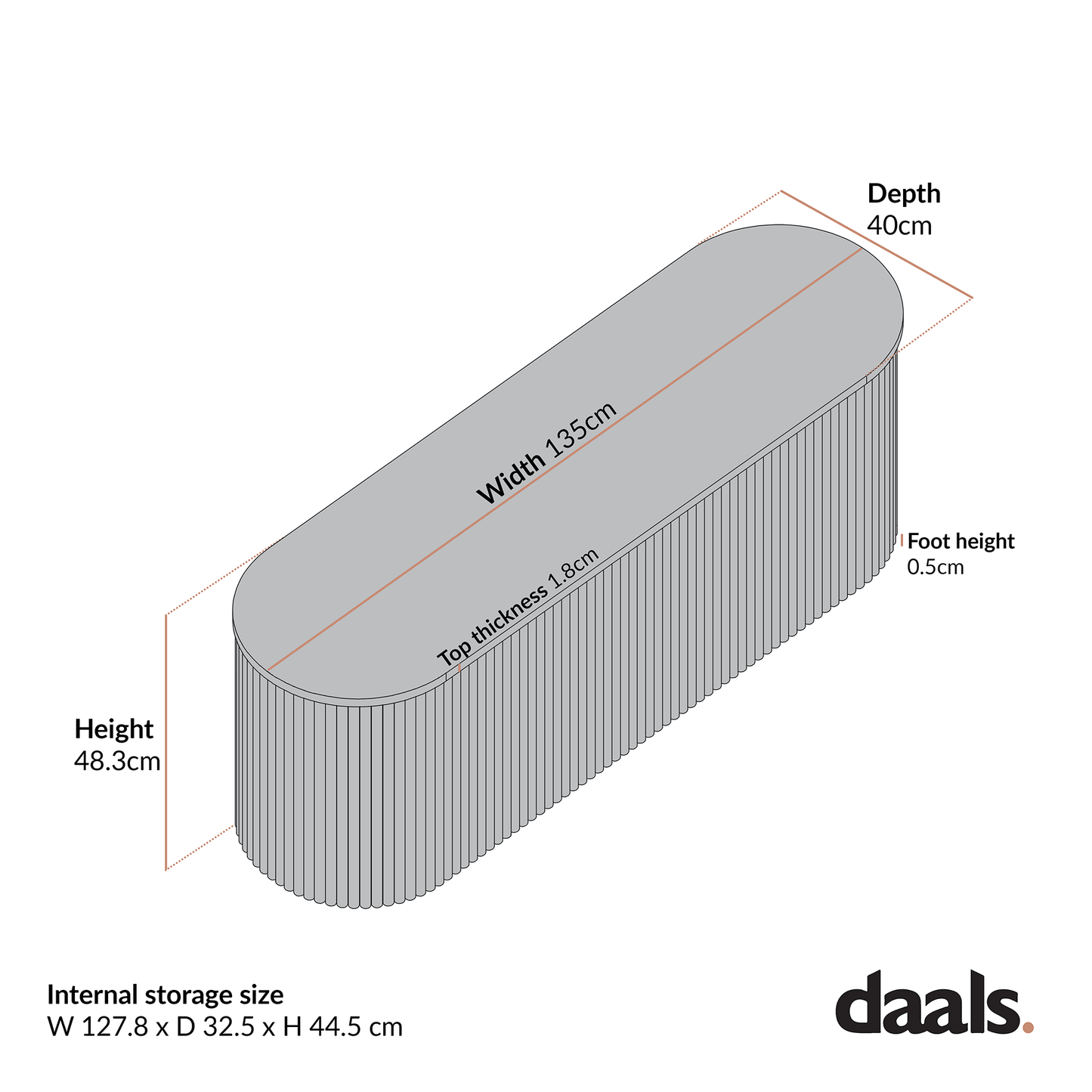 Maru Storage Ottoman Bench, Silver Oak