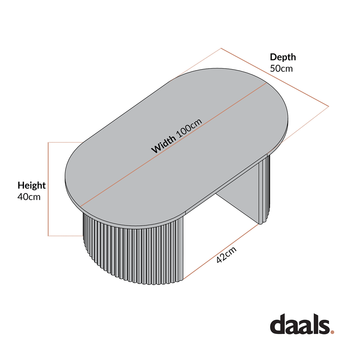 Maru Oval Coffee Table, Oak