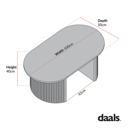 Maru Oval Coffee Table, Sage Green