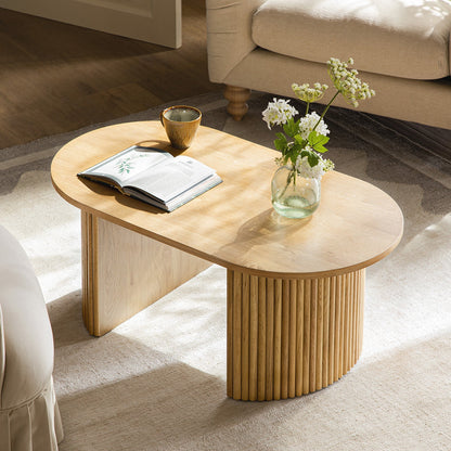 Maru Oval Coffee Table, Oak