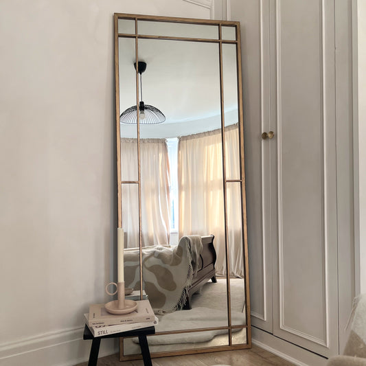 Bexley - Gold Full Length Metal Mirror 180cm x 70cm
