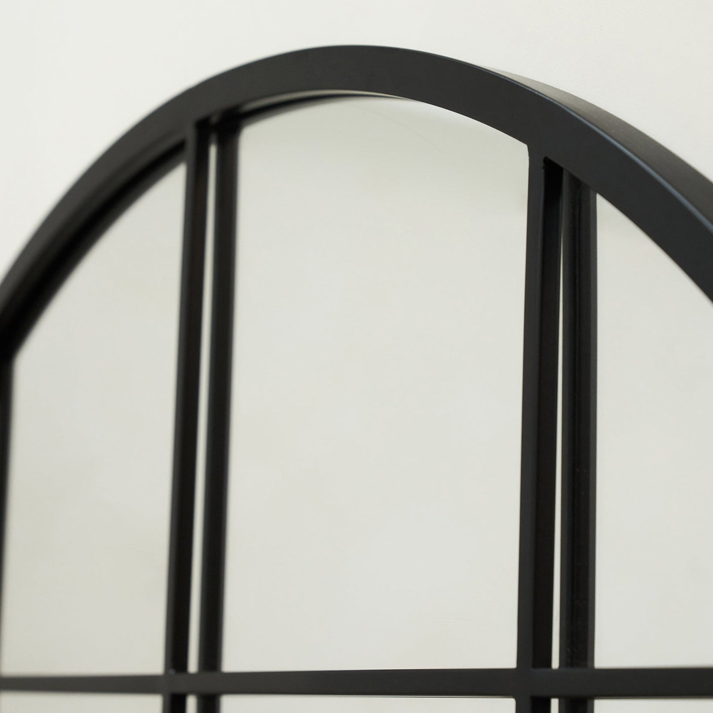 Brooklyn - Full Length Extra Large Black Arched Metal Mirror 200cm x 120cm