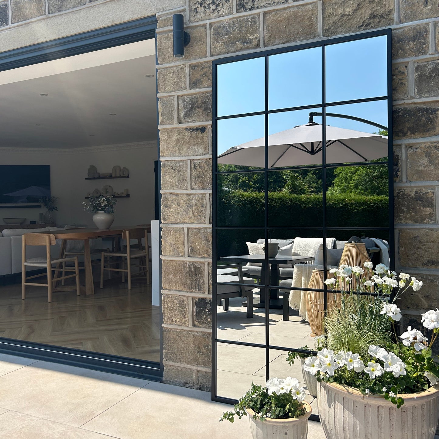 Brooklyn - Full Length Large Black Metal Mirror 180cm x 90cm