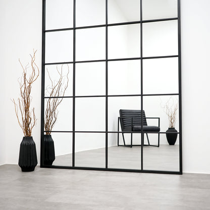Brooklyn - Full Length Extra Large Black Metal Mirror 210cm x 120cm