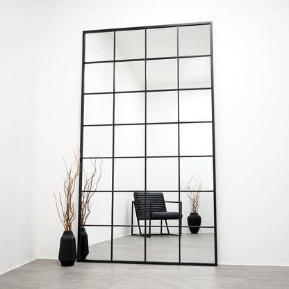 Brooklyn - Full Length Extra Large Black Metal Mirror 210cm x 120cm