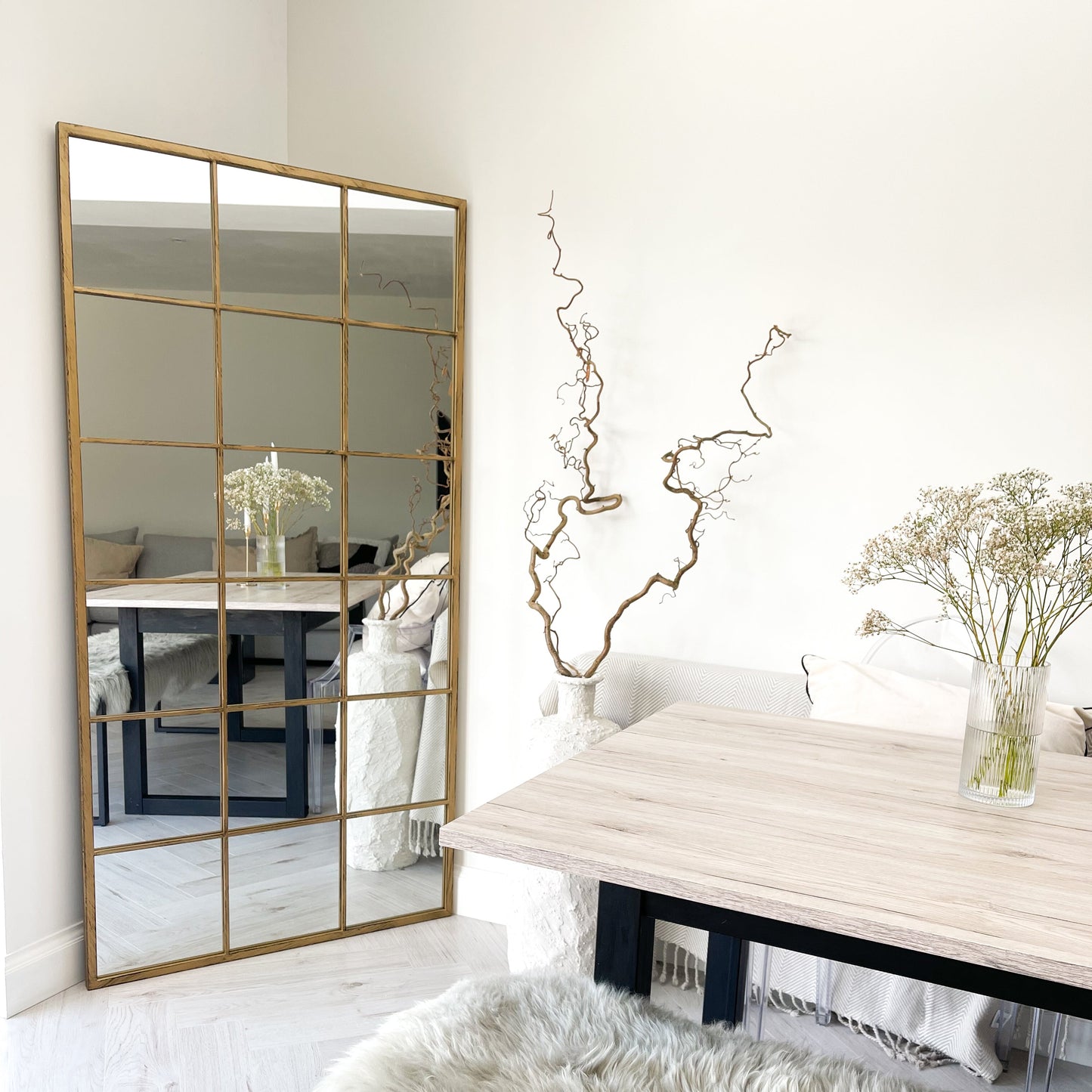 Brooklyn - Full Length Large Gold Metal Mirror 180cm x 90cm
