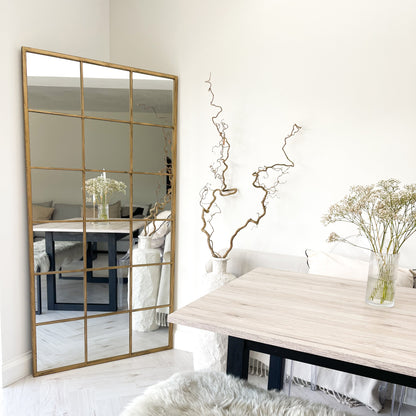 Brooklyn - Full Length Large Gold Metal Mirror 180cm x 90cm