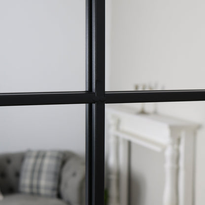 Brooklyn - Large Black Metal Wall Mirror 120cm x 80cm