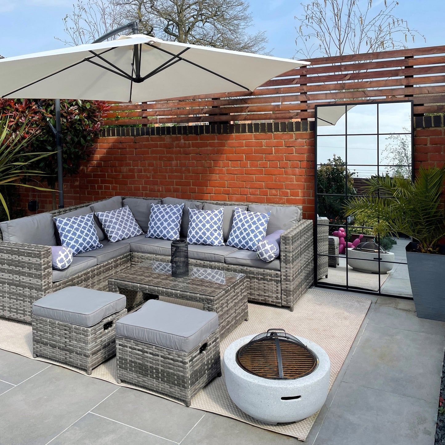 Brooklyn - Full Length Large Black Metal Mirror 180cm x 90cm