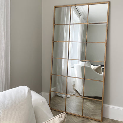 Brooklyn - Full Length Large Gold Metal Mirror 180cm x 90cm