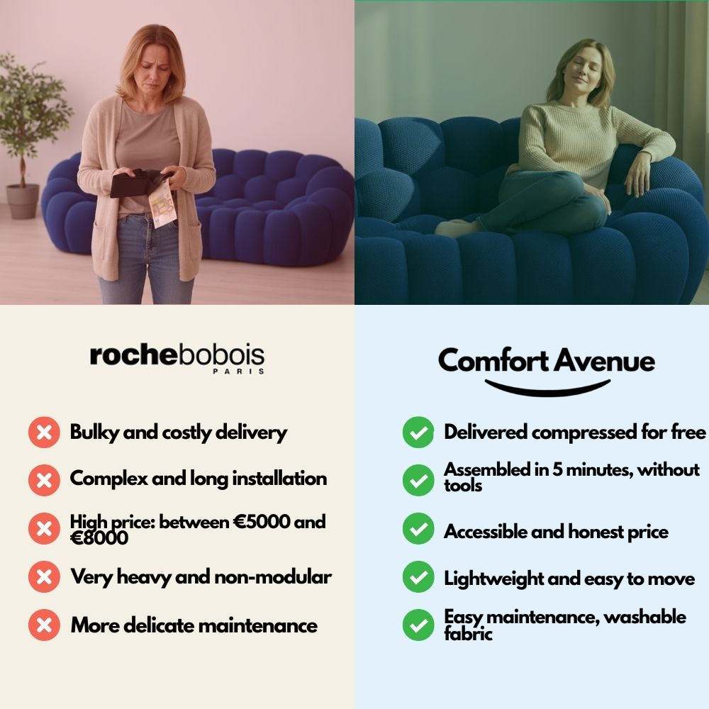 Lumo Classic: Compact, 2-Seat Bubble Sofa in Vertical Green