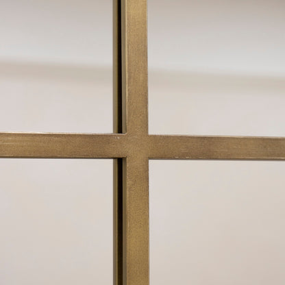 Camden - Gold Industrial Full Length Metal Window Mirror 179cm x 119cm
