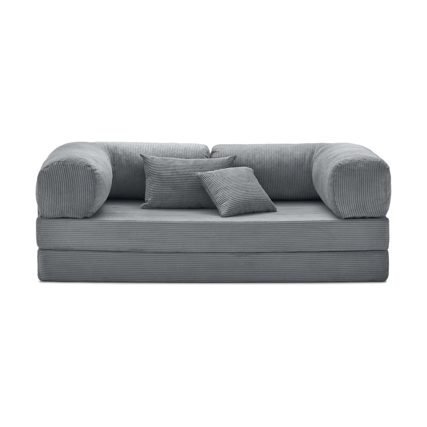 Nubo Compressed Gray Deep Tone Sofa - Same compact design, stylish appearance.