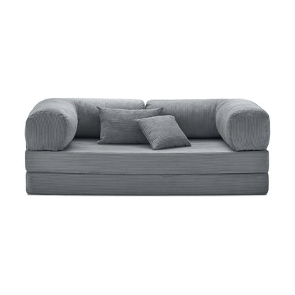 Nubo Compressed Gray Deep Tone Sofa - Same compact design, stylish appearance.