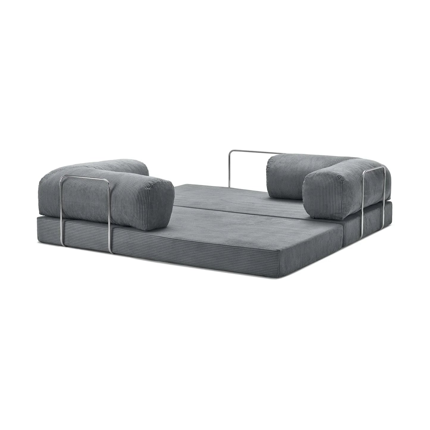 Nubo Compressed Gray Deep Tone Sofa - Same compact design, stylish appearance.